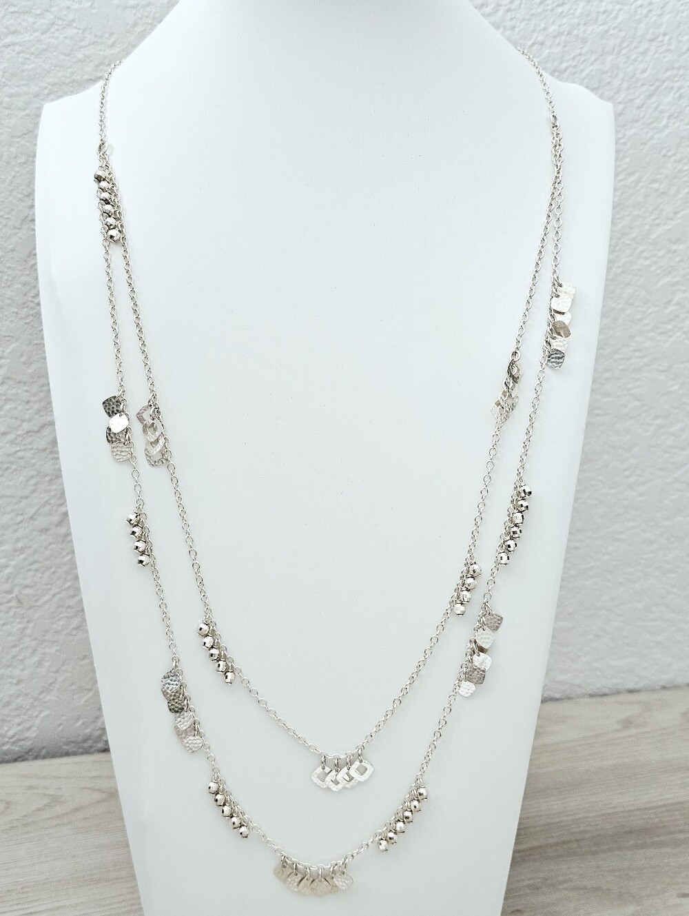 Silpada Exclusive Sterling Silver DESIGNER SAMPLE Bead Charm Duo Chain Necklace